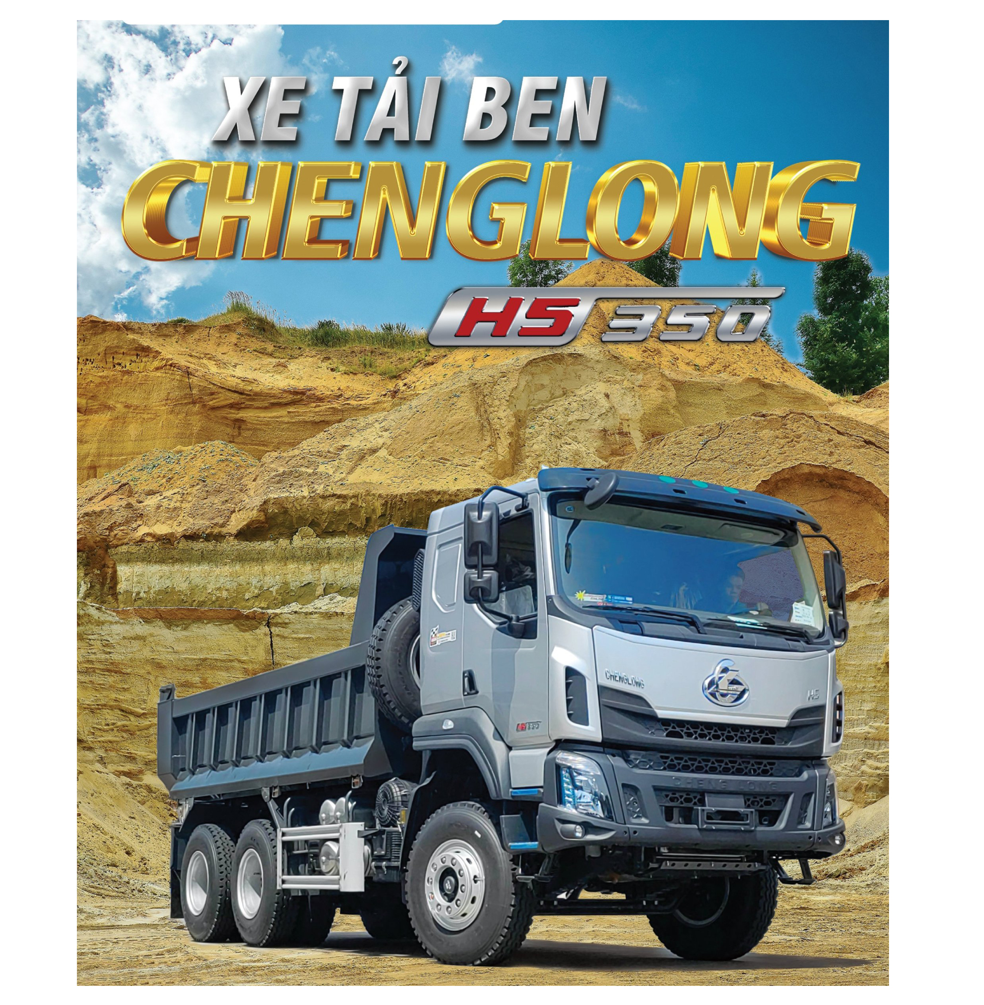 xe tải ben chenglong 350HP